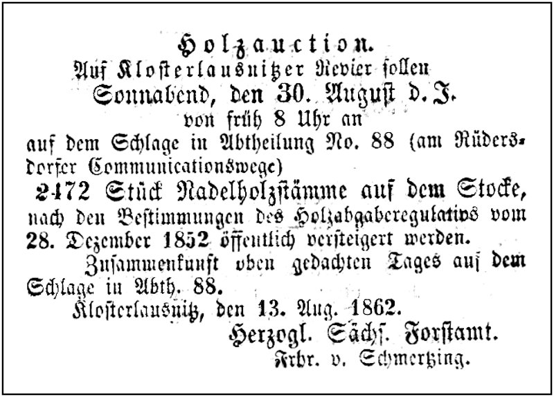 1862-08-30 Kl Holzauktion